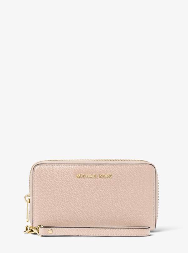 Damske Penazenky Michael Kors Large Leather Smartphone Wristlet Ruzove - Doplnky Michael Kors Outlet | SRZJC-7390